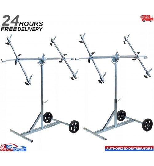 2x Large Rotating Body Shop Panel Stand Paint Repair Panelstand